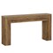 63" Rustic Console Table with Fluted Design Sofa Table for Entryway Hallway